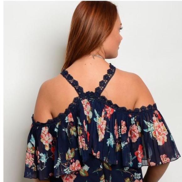 ❗️ONLY 1 LEFT❗️FLORAL OFF SHOULDER DRESS - Picture 4 of 4